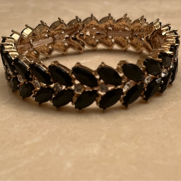 Forever 21 Stretch black bracelet black cuff dressy - Picture 3 of 3